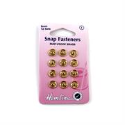 HEMLINE HANGSELL - Snap Fastenerseners Sew On (12 pcs) 9mm- gold
